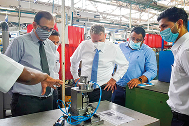 Tour of the new assembly lines in Pune.
