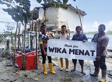 WIKA trägt zu einer sicheren Abwasserentsorgung für Menschen in Indonesien bei.